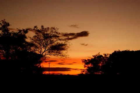 View of the sunset in one of the cities Stock Photos