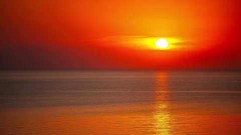 View of sunset over the Baltic Sea in Riga, Latvia. Видео 341454605