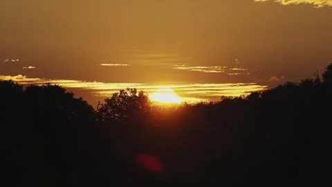 View of sunset over Kruger National Park, South Africa. Stock Footage 335609080