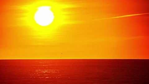 View of sunset over the Pacific Ocean, United States. 库存影片 341454951