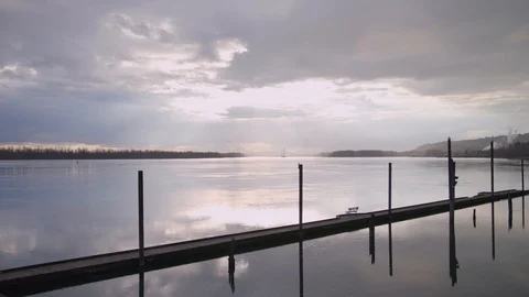 View of Sunset Over River Vidéo 95763863