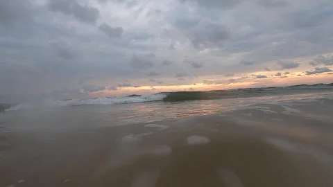 View of the sunset over the sea Stock Footage 304368652