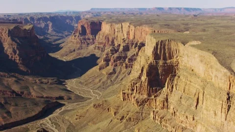 View of sunset over South Rim of Grand Canyon landscape usa panorama National Vídeo Stock 336577092