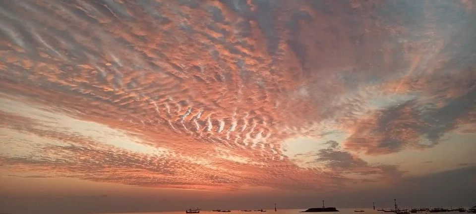 The view of the sunset 写真素材