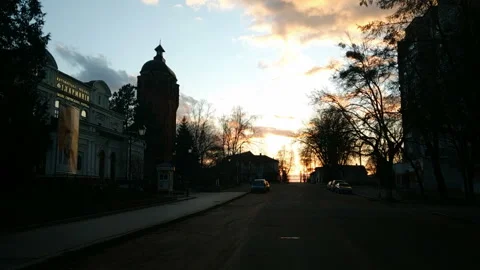 View of sunset scene. Fantastic landscape. Colored sky. Video stock 113183653