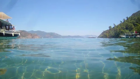 View from the surface section of the water. Great holiday view. Stock-Footage 137258542