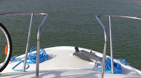 View of the surface of the water from ship, in motion Stock Footage 22710195
