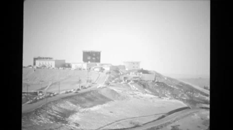 View of the surrounding terrain from the PM-1 site atop Warrens peak Stock Footage 37596169