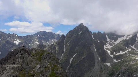 View of the surroundings of the High Tatras in the clouds Video stock 278415932