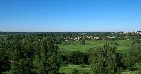 View of the surroundings of Zvenigorod Stock Footage 77730534