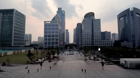 View of the Suzhou financial district Stock Footage 130836166