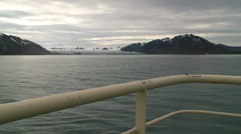 View to Svalbard from floating vessel. Stock Footage 63121363
