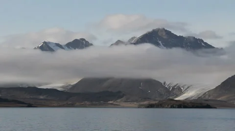 View to Svalbard from floating vessel. Timelapse Video stock 63123142