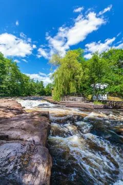 View at the Swedish river Morrum in Blekinge Stock Photos