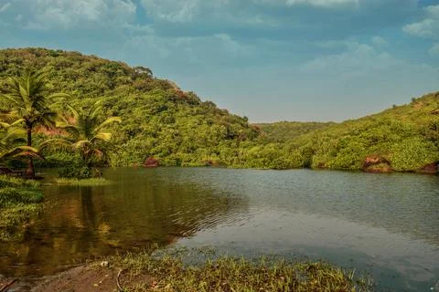 View on Sweet Lake Foto stock