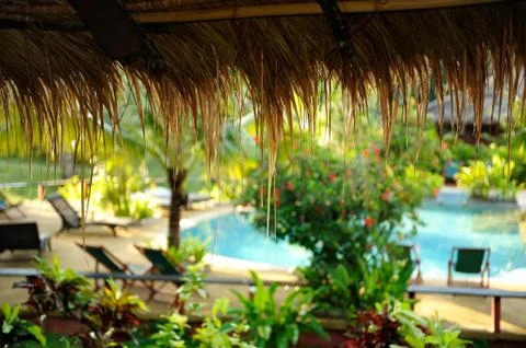 View at swimming pool. Stock Photos