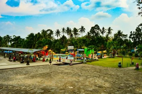  View On Swimming Pool Foto stock