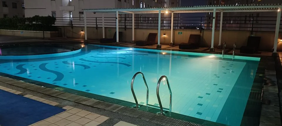 View of swimming pool Stock Photos