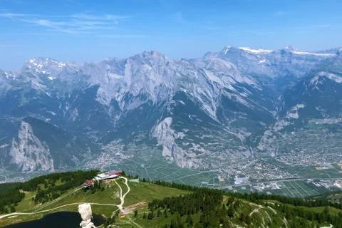 View of the Swiss Alps. Stock Photos