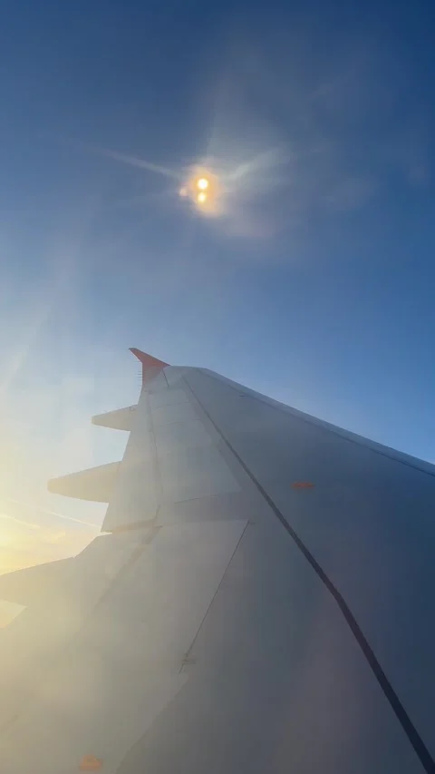 View of the Swiss Alps from the window of a plane Stock-Footage 303956991