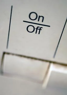 View of On/OFF switch of an electrical equipment Фото