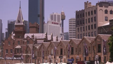 View of Sydney from Circular Quay Stock Footage 76002468