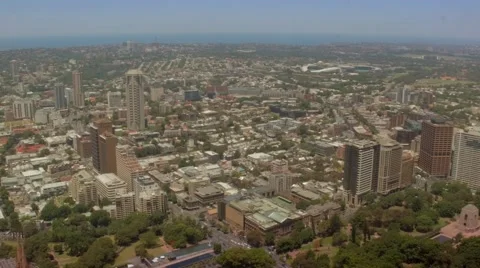 A view of Sydney from the Sydney Tower Eye Stock Footage 59141426