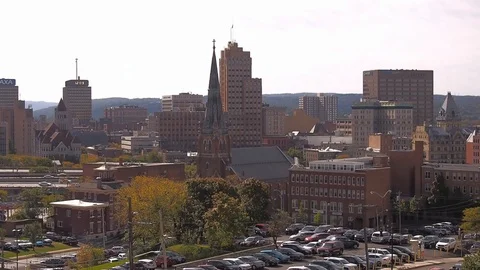 View of Syracuse, New York Stock Footage 96883079