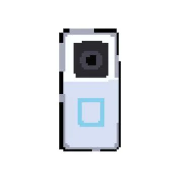 View table camera pixel art vector illustration Stock Illustration