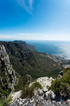 View from Table Mountain, Cape Town, South African Stock Photos