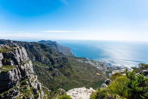 View from Table Mountain, Cape Town, South African Foto stock