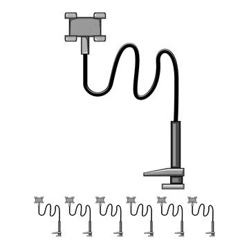 View table phone holder cartoon vector graphic Stock Illustration