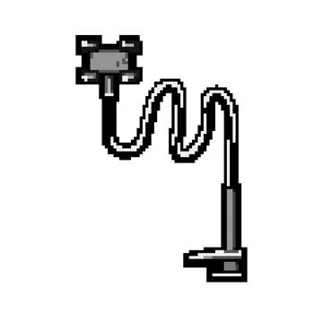 View table phone holder pixel art vector illustration 스톡 일러스트