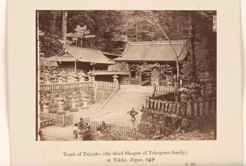 View of Taiyuko s grave in Nikko; Tomb of Taiyuko (The Third Shogun of Rok... Stock Photos