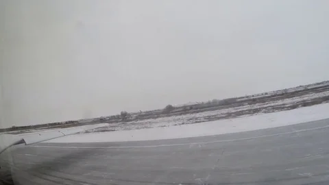 View takeoff on the wing Stock Footage 70652773