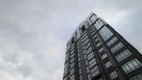 View up at the tall contemporary buildings of the city. Urban background Stock Footage 310474053