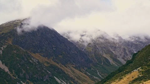 View of Tasman River at Aoraki Mount Cook National Park 스톡 동영상 79342046