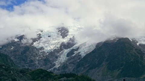 View of Tasman River at Aoraki Mount Cook National Park Stock Footage 79343145
