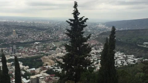 View to Tbilisi City Stock Footage 63304000