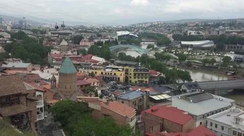 View to Tbilisi City Stock Footage 63304211