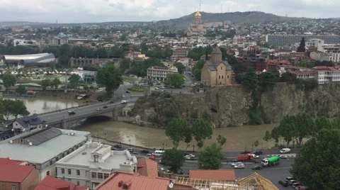 View to Tbilisi City Stock Footage 63304234
