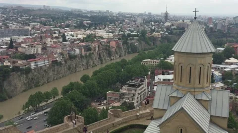 View to Tbilisi City Stock Footage 63304274