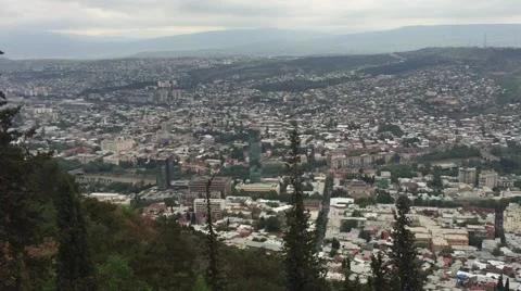 View to Tbilisi City Stock Footage 63304305