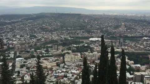 View to Tbilisi City Stock Footage 63304324
