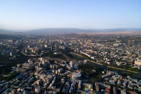 View of Tbilisi from a height. Stock Photos