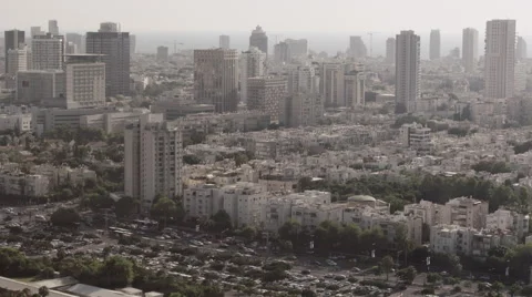 View of Tel Aviv from the east. Stock Footage 55216246
