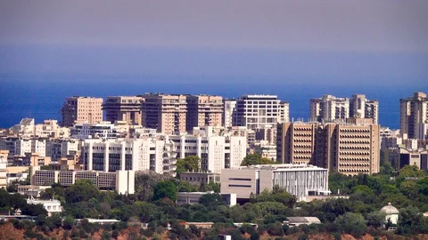  view to Tel Aviv Israe 動画素材 130101546