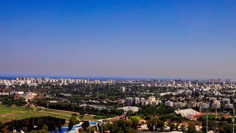  view to Tel Aviv Israe 動画素材 130101673