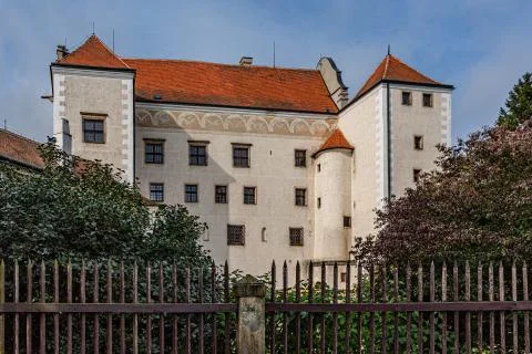 View of the Telc castle Stock Photos