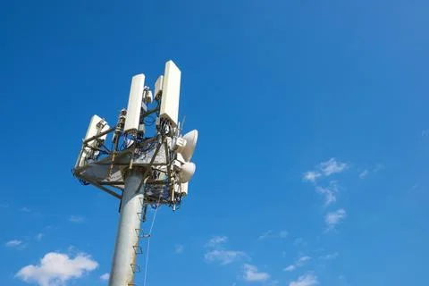 View of a telecommunications tower Fotos de archivo